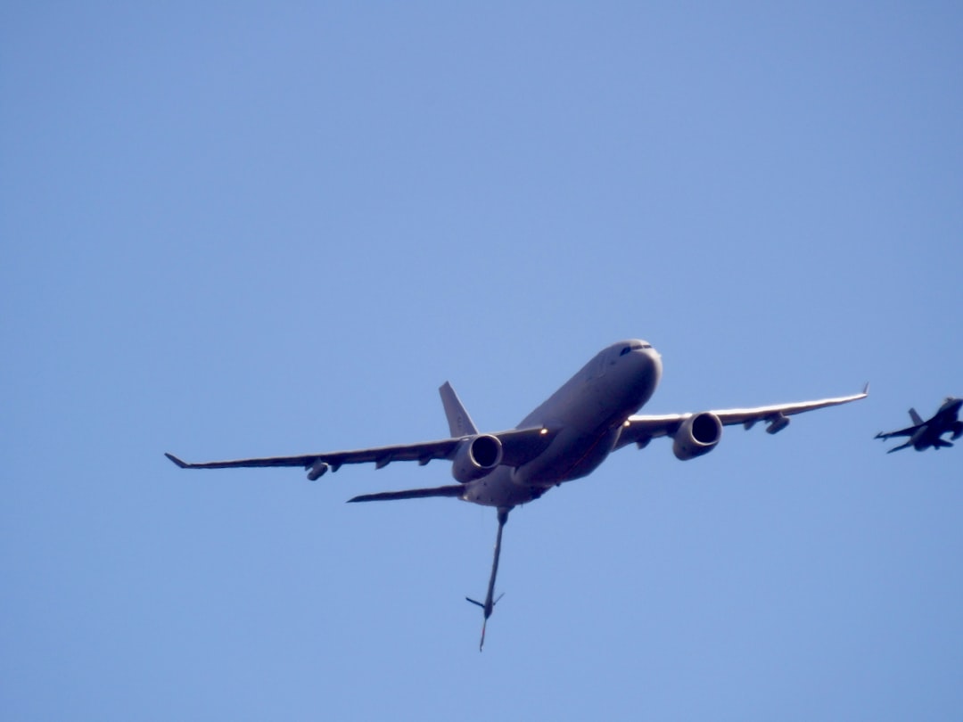 Military refueling aircraft in formation