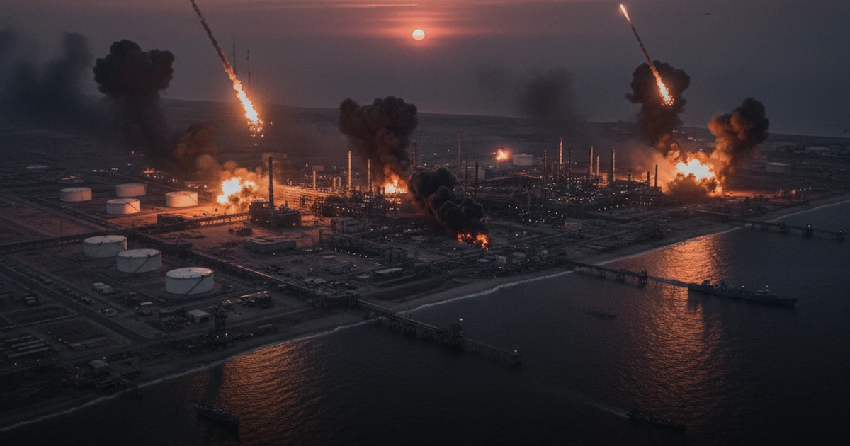 US Strikes Iran's Oil Hub But Spares the Wells