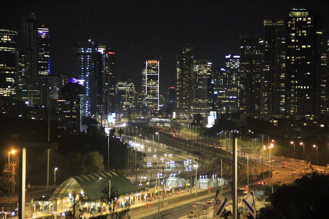 Tel Aviv cityscape with defensive systems visible