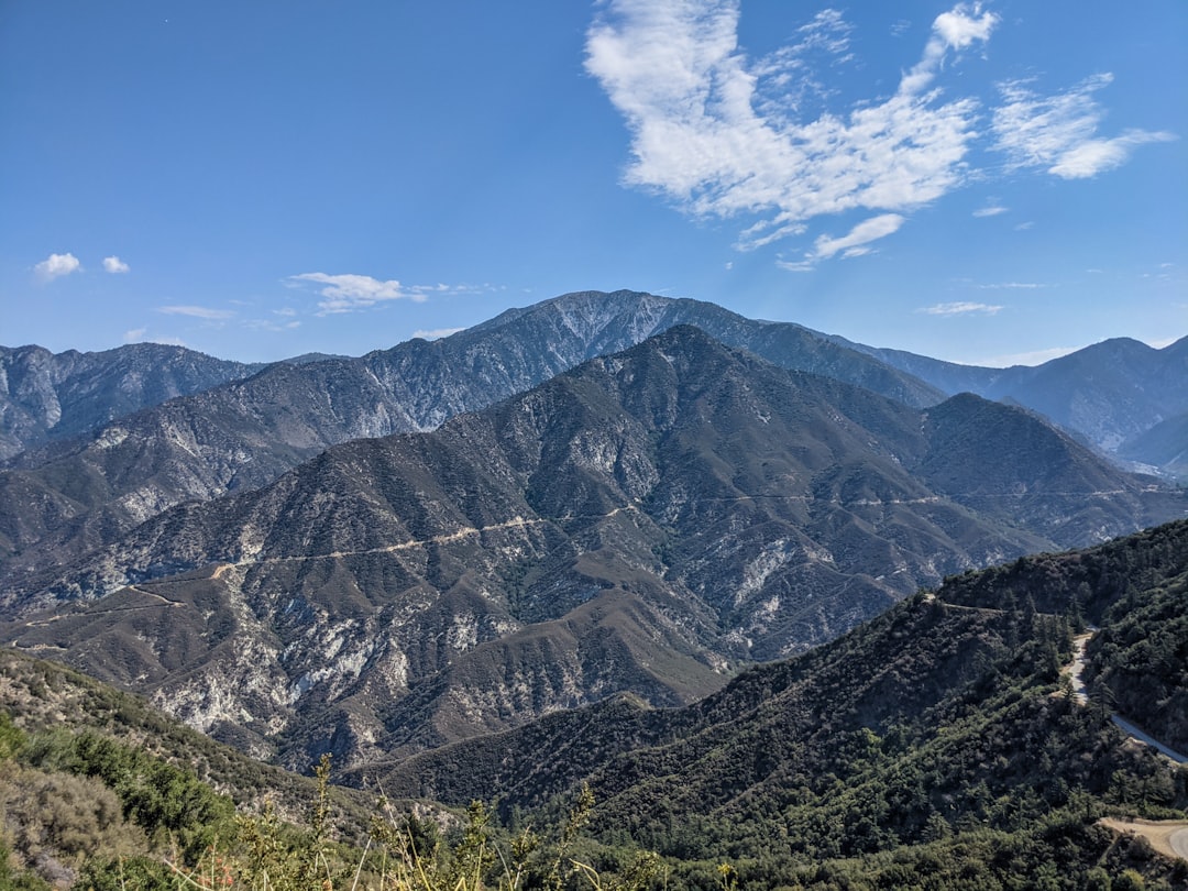 Mountain hiking trail in Angeles National Forest
