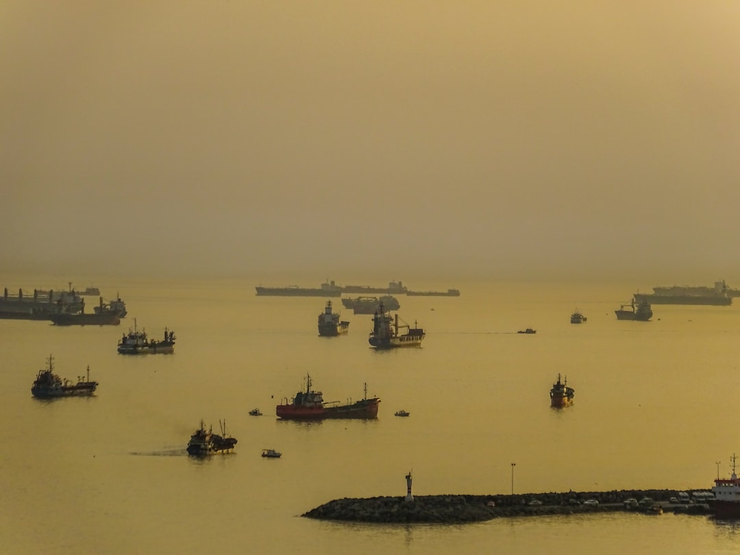 Oil tankers in busy shipping lanes