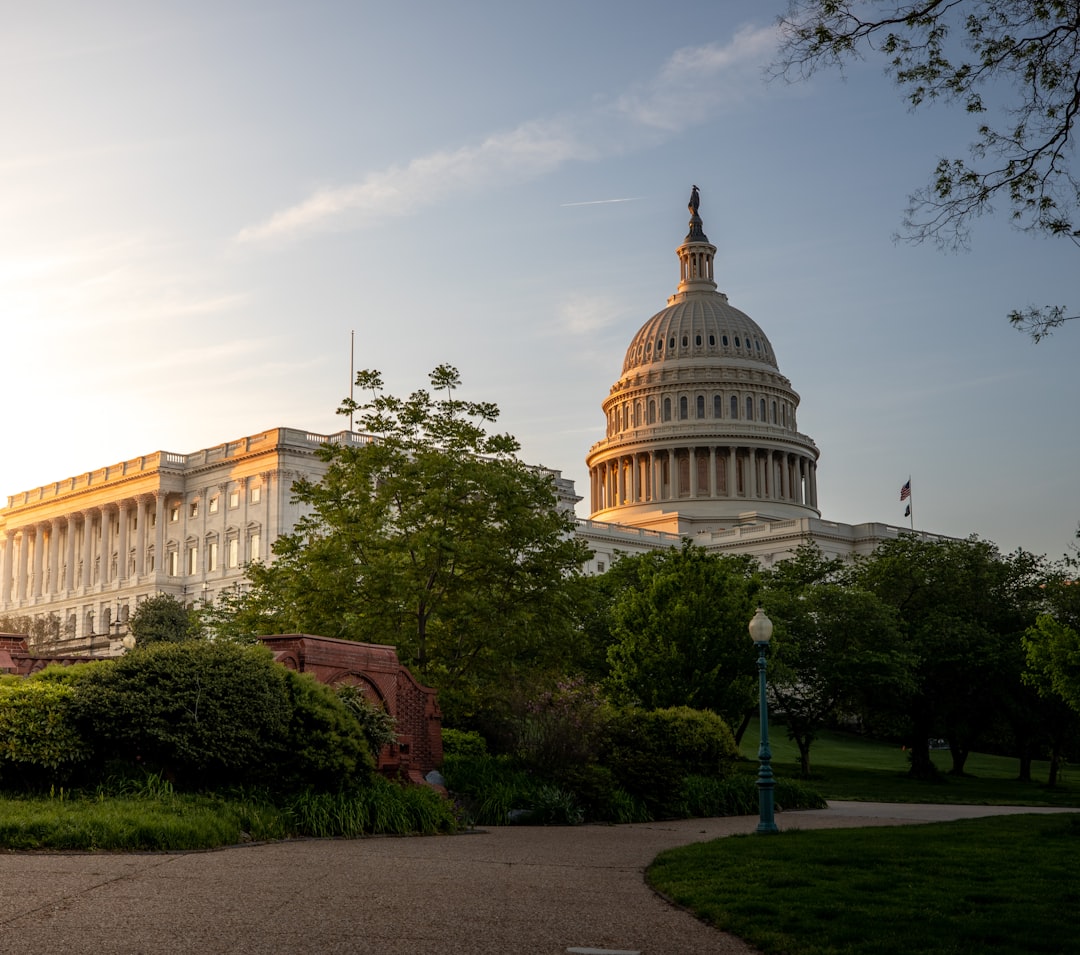 US government buildings in Washington DC at dawn