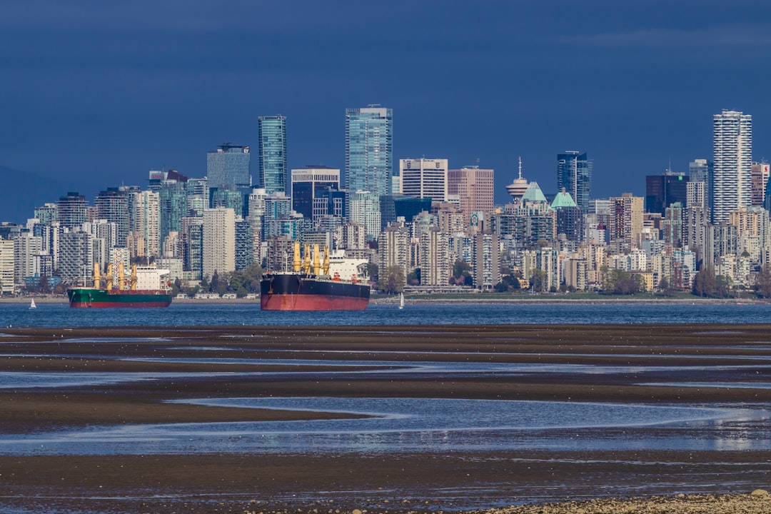 Container ship in international waters