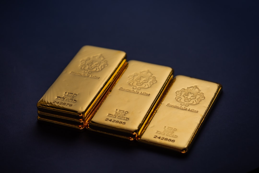 Gold bars stacked, traditional safe haven asset